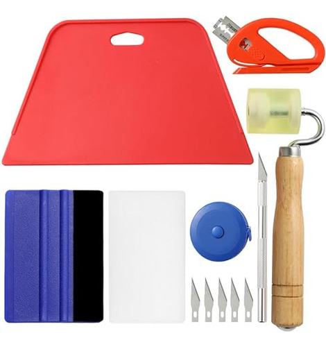 Wallpaper Smoothing Tool Kit With Felt Squeegee Seam Ro...