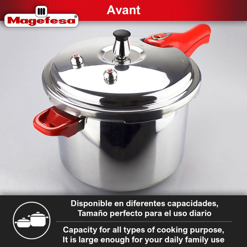 Magefesa Olla A Presión Avant Red, 5.9 Litros