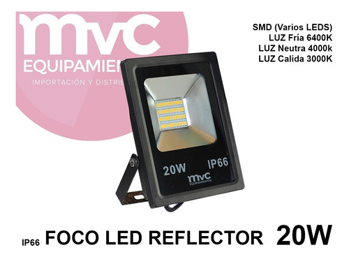 Led 20w Para Exterior Protección Ip66 Mvc