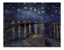 Comprar Cuadro Canvas Noche Estrellada Sobre El Rodano 30x40 M Y C