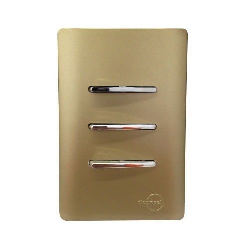 Imagem 2 de 5 de 3 Intes Paralelos Horiz Cromados C/ Placa 4x2 Dourada