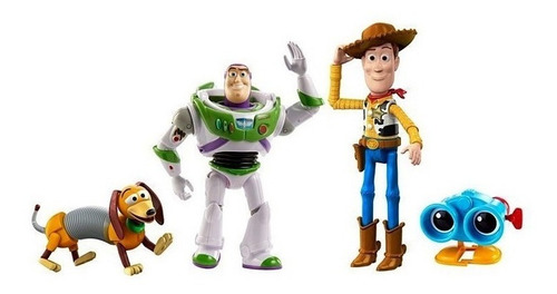 Imagem 3 de 5 de Baú Brinquedos Do Andy 04 Bonecos Toy Story Disney Original