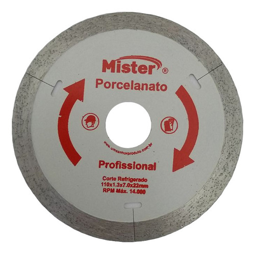 Disco De Corte Porcelanato Liso - Mister Cor Prata