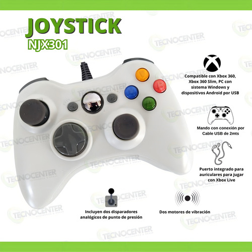 Joystick Seisa Njx-301 Blanco Blanco
