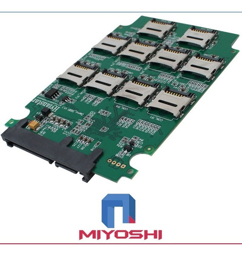 Imagen 5 de 10 de Placa Sata Raid Hasta 10 Memorias Microsd Crea Tu Disco Ssd