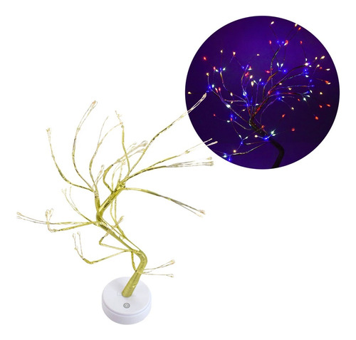 Árbol La Vida Luz Led Calida Multicolor Pila Usb Mixmarket