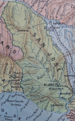 Mapa Uruguay Año 1881 Creacion Rocha Río Negro (Usado)