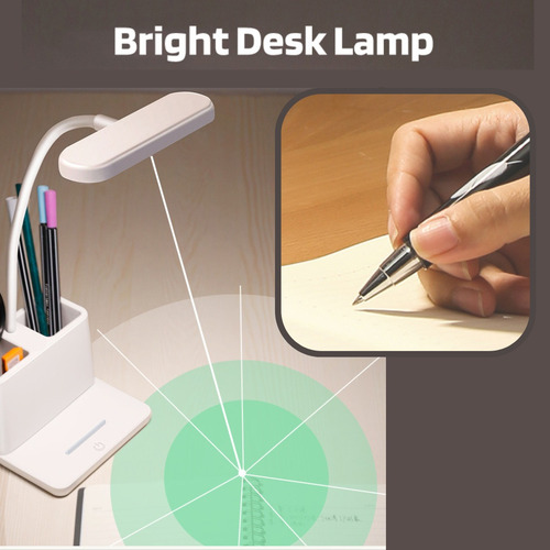 Imagen 5 de 9 de Lámpara De Escritorio Led Inalámbrico Táctil Recargable Usb