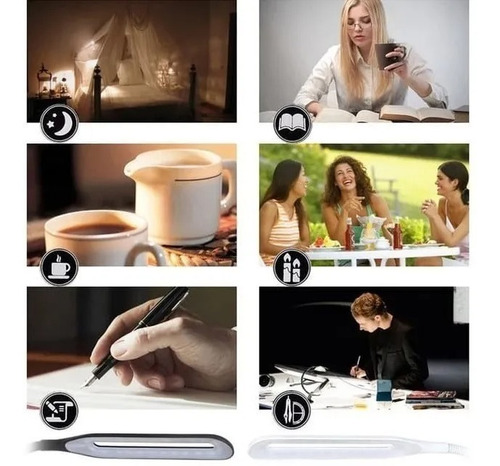 Imagen 3 de 8 de Lampara Led Usb Flexible Pinza Movil Escritorio P. De Mayo