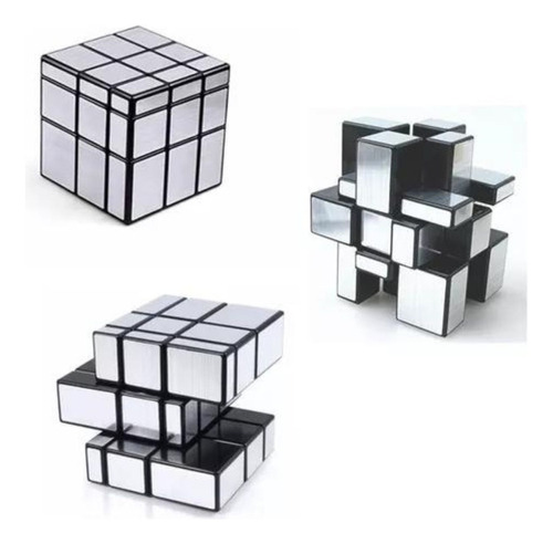 Pack 2 Cubos Rubik Espejo Mirror Dorado Plateado Niño Niña