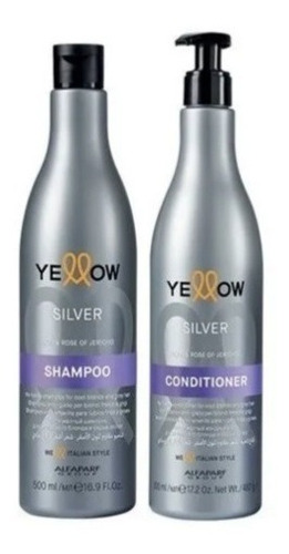 Shampoo+acondicionador Silver Yellow Alfaparf 