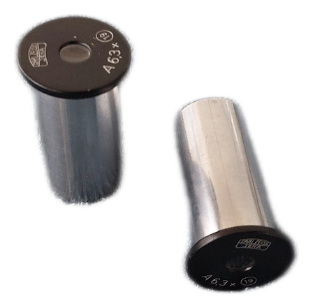 2 Oculares Microscópio 6,3x Carlzeiss Jena (Usado)