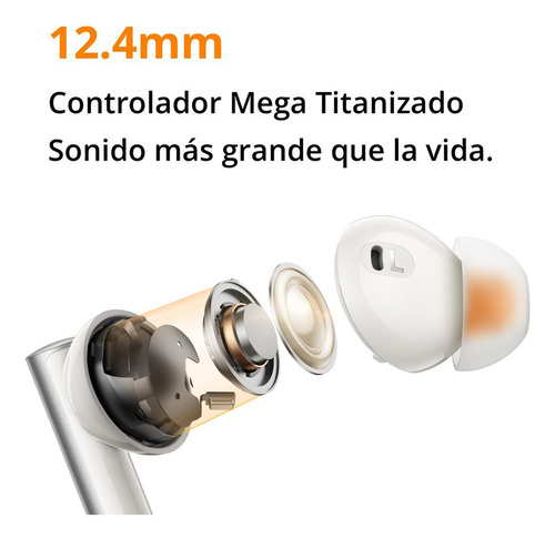 A Realme Air 6 Hi-res Lhdc 5.0 Reducción Activa De Ruido