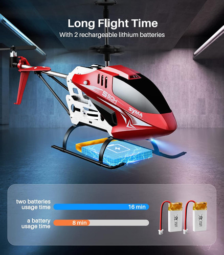 Syma Helicóptero De Control Remoto, Helicóptero Rc Con 16-20