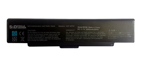 Bateria Para Sony Vgp-bps2  Vgp-bpl2 Vgn-ar Vgn-c Fe, Fj, Fs