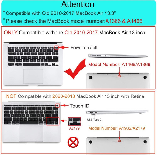 Funda Para Apple Macbook Air 13 Pulgadas Modelo A1466/a1369