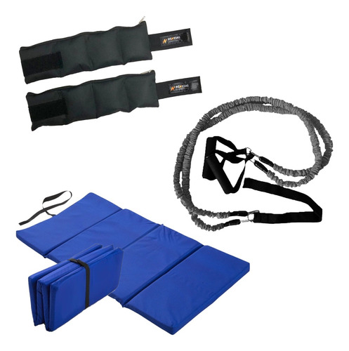 Kit Colchoneta Banda Funcional Tobilleras 1 Kg Fitnesas