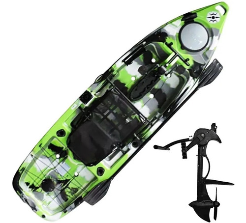 Caiaque Leader Milha Náutica + Pedal Evo Dirve + Brinde