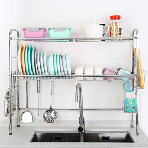 Rzchome - Escurridor De Platos De Acero Inoxidable De 2 Nive
