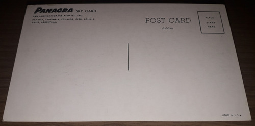 Antigua Postal Avion Pan American - Grace Panagra (Usado)
