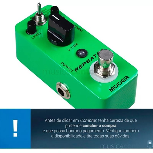 Pedal Guitarra Delay Mooer Repeater Delay Mdl1 Micro Pedal
