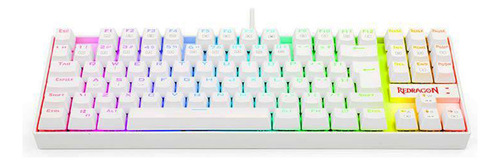 Teclado Mecanico Kumara Redragon Lunar White Switch Red Branco Português
