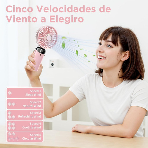Mini Ventilador/fan Portátil Usb Recargable 5 Velocidad