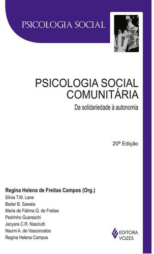 Livro Psicologia Social Comunitaria - 18 Ed
