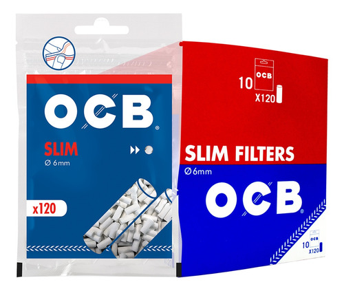 10 Bolsitas De 120 Filtros Ocb Slim 