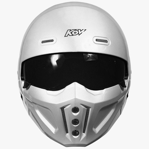 Casco Kov Modular Mate 2 En 1 Street Piloto Certificado Shrk Diseño Spectrum Color Blanco Tamaño Del Casco Xl