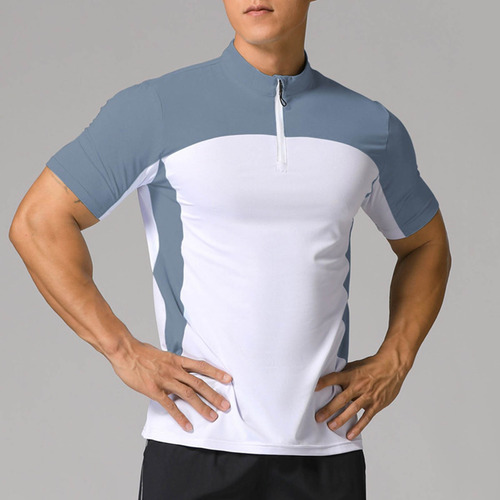 Camiseta Deportiva Deportiva De Manga Corta Elástica Con Cre