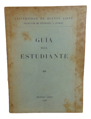 Adp Guia Del Estudiante / Universidad De Buenos Aires 1946