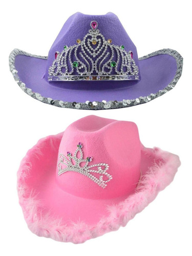 Cowboy Hats Pink And Purple Cowgirl Hat For 1