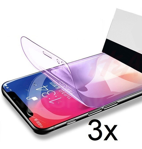 3 Películas De Hidro Gel iPhone 5 6 6p 7 7p 8 8p X Xr Xs Max