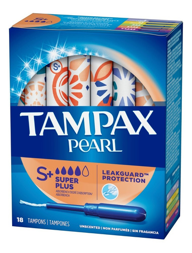 Tampones Super Plus Tampax Pearl 18 Unidades