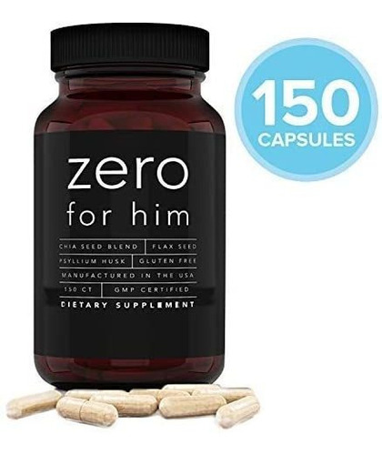 Suplemento De Fibra Para Hombre Zero For Him 150ct Sabor Sin Sabor