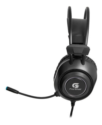 Imagem 6 de 7 de Fone De Ouvido Gamer Fortrek Rgb Crusader Preto P2 + Adap P3