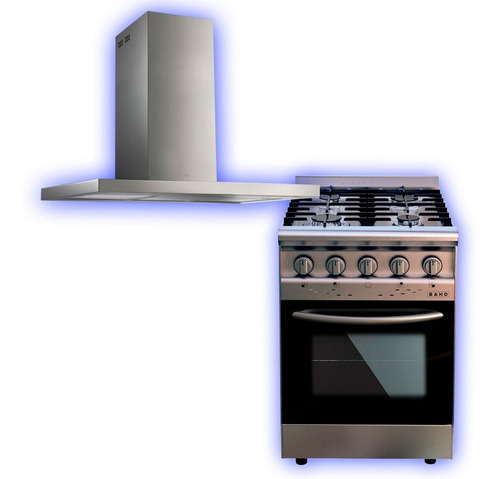 Combo Cocina Saho Jitaku 55 Visor + Campana Tst Atuel Pared