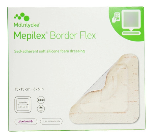 Apósito Con Adhesivo Mepilex Border Flex 15x15 Cm Caja 5 Pz