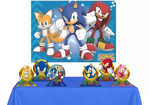 sonic 2 o filme kit decoração de festa infantil 4 display de mesa