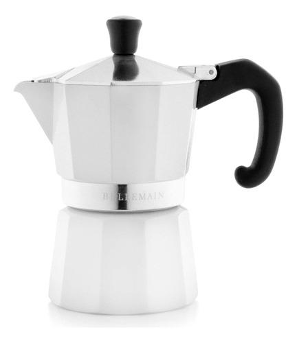 Cafetera De Café Espresso Bellemain Stovetop Moka Pot (blanc