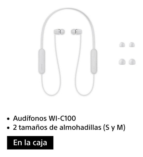 Audífonos Internos Inalámbricos Wi-c100 Color Blanco Blanco