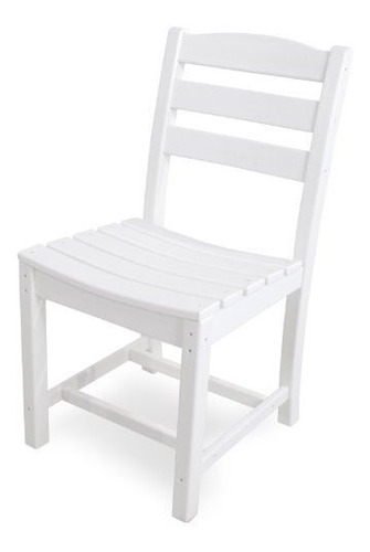 Polywood Td100wh La Casa Café Silla De Comedor Lado, Blanco.