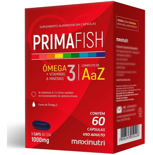 Ômega 3 + Vitaminas & Minerais Vitafish Maxinutri 60 Cáps