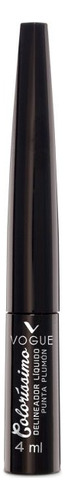 Delineador Líquido Coloríssimo Vogue 4 Ml Color Negro Efecto Mate