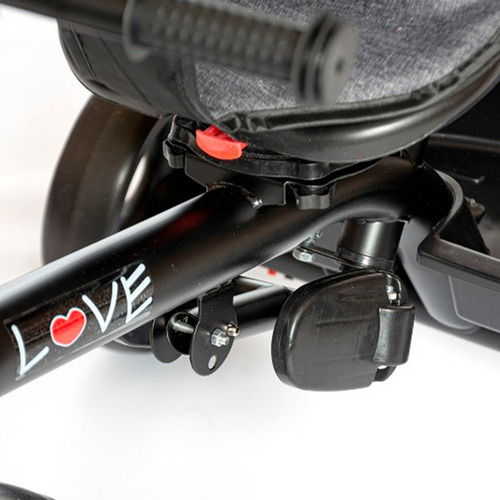 Triciclo Giro 360° Love 044 Luz Y Sonido Con Capota Gris