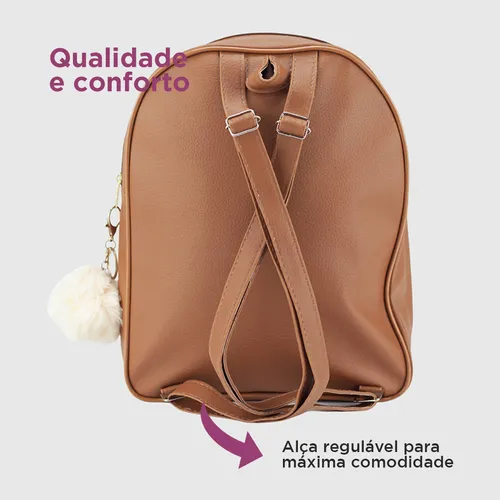 Mochila Feminina Pequena Design Moderno Escola Faculdade Cor