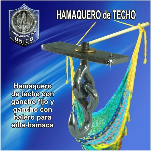 Imagen 4 de 6 de Hamaquero Para Colgar Silla Hamaca En El Techo. Gancho