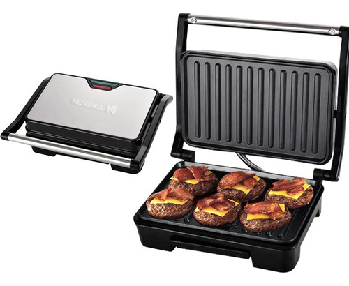 Novaka Panini Steak Griller, Placa Revestida Antiadherente