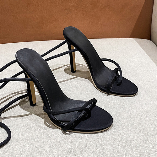 Sandalias De Mujer Con Tacones Altos Sin Tirantes - Estilo E